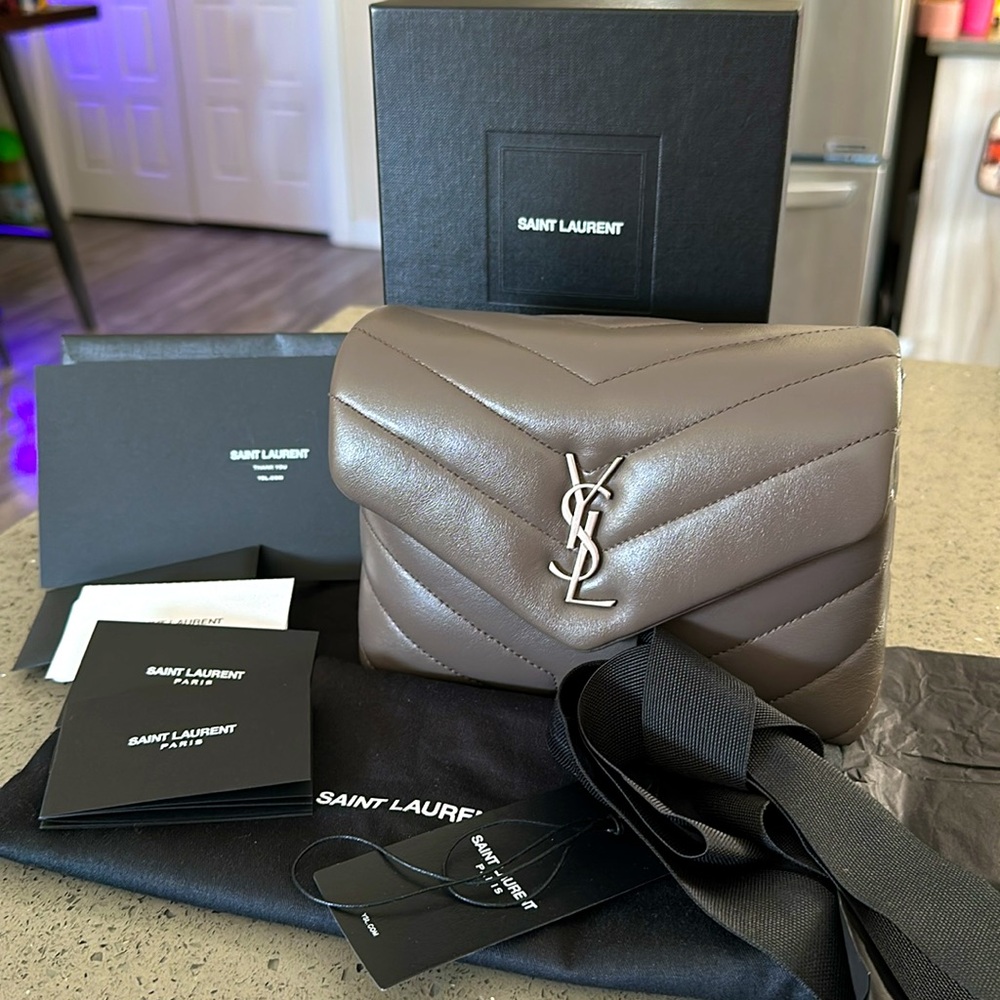 Authentic Saint Laurent Toy Lou Lou in quilted leather